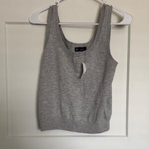 GAP Light Gray Ribbed Knit Tank